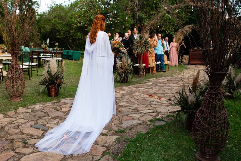 Vestido noiva boho casamento celta